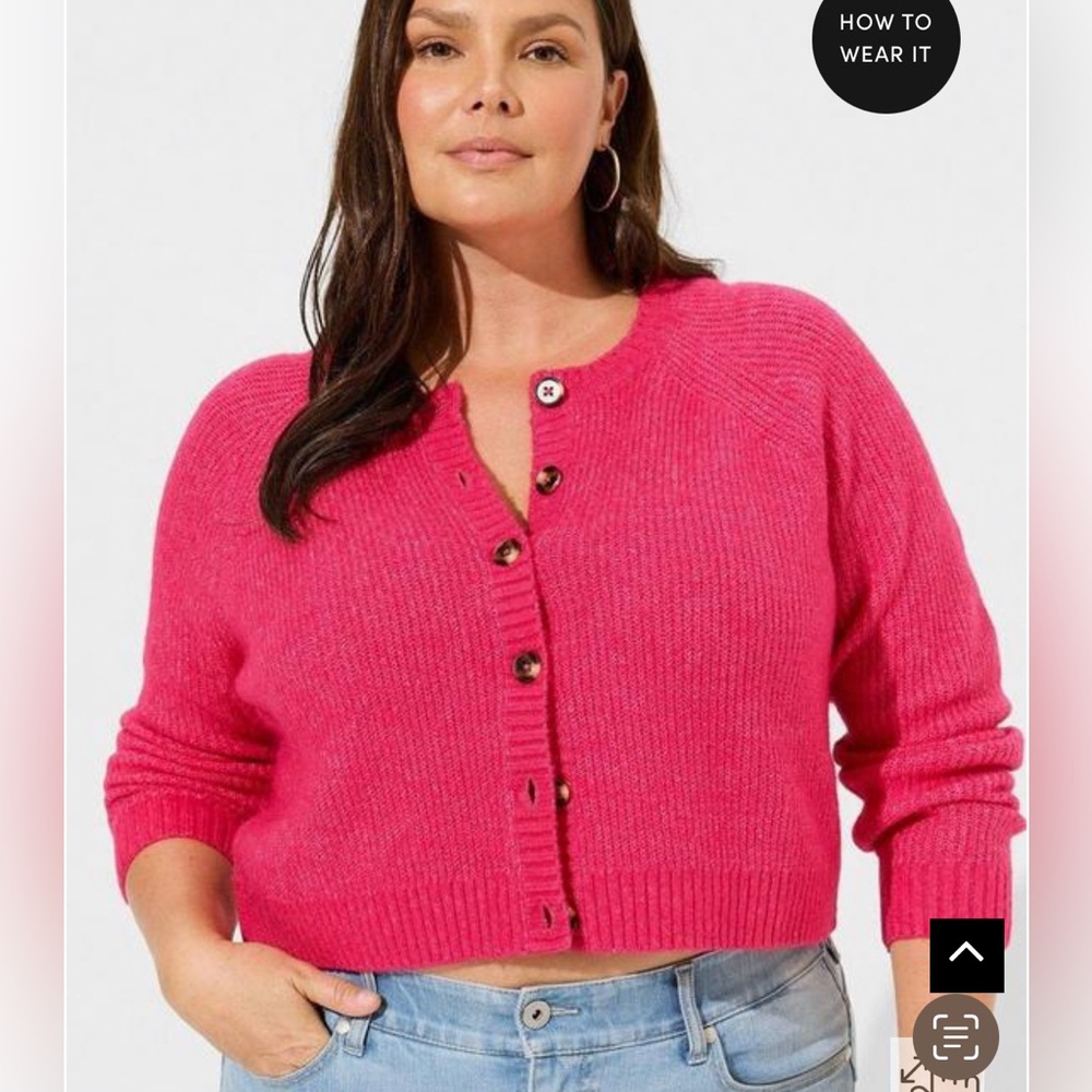 Vegan Cashmere Crop Cardigan Sweater